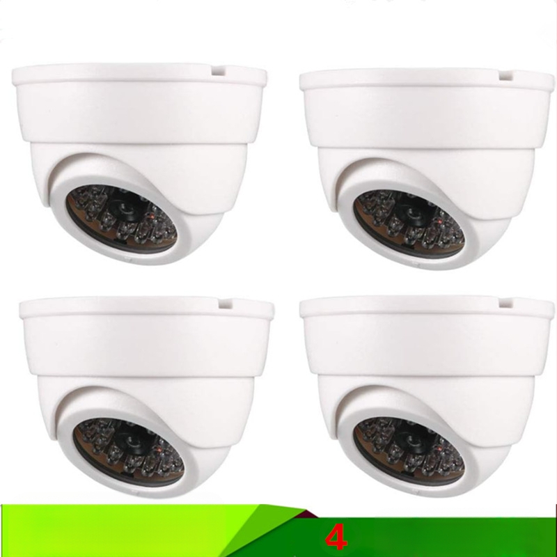 Gamykloje nauja, aukštos kokybės imitacinė kamera, netikra stebėjimo sistema namams, vidaus ir lauko dekoracijoms, baltas namų kriauklelių rinkinys, keturios pakuotės.