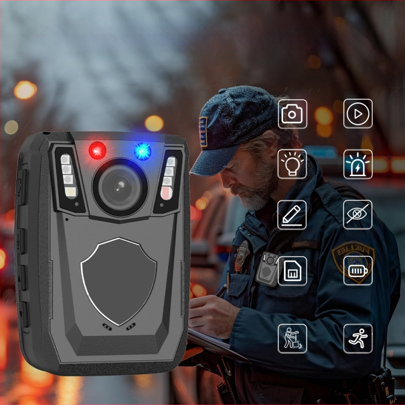 Nešiojamasis 4K HD teisėsaugos įrašymo įrenginys Nešiojamasis teisėsaugos prietaisas Įrašymo teismo ekspertizės prietaisas HD infraraudonųjų spindulių naktinio matymo