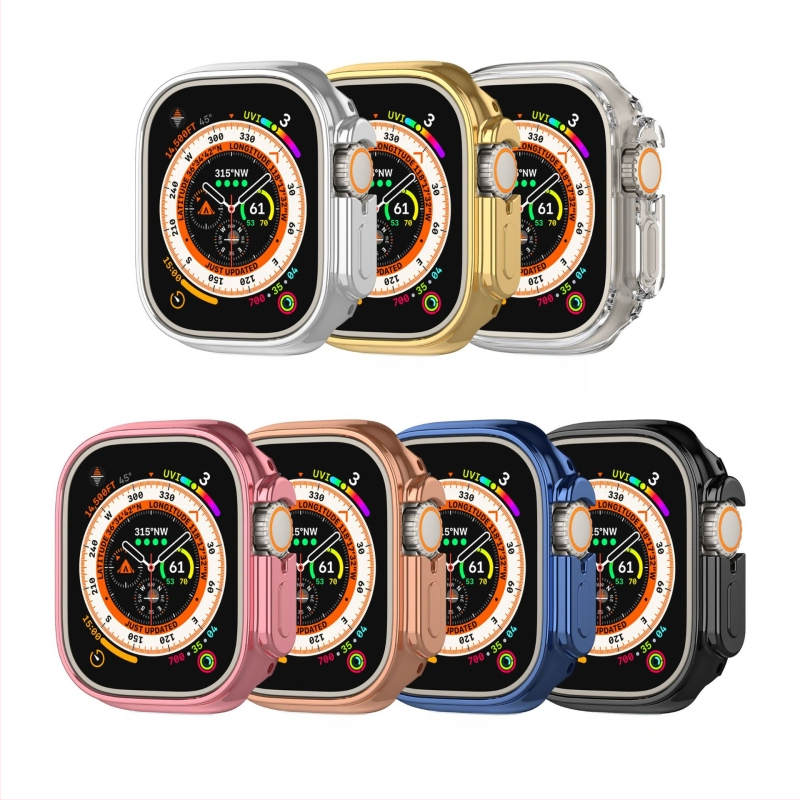 Potrivit pentru Apple Watch Ultra Carcasă Apple Watch iWatch Husă de protecție Decupată Jumătate Pachet Galvanizare