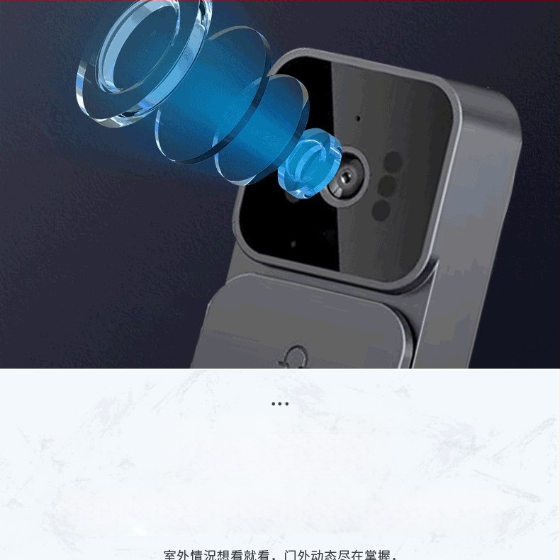 M10 bezvadu video durvju zvans ar 4,3 collu displeju, viedā divvirzienu domofona sistēma, video novērošana, pārrobežu izvēle