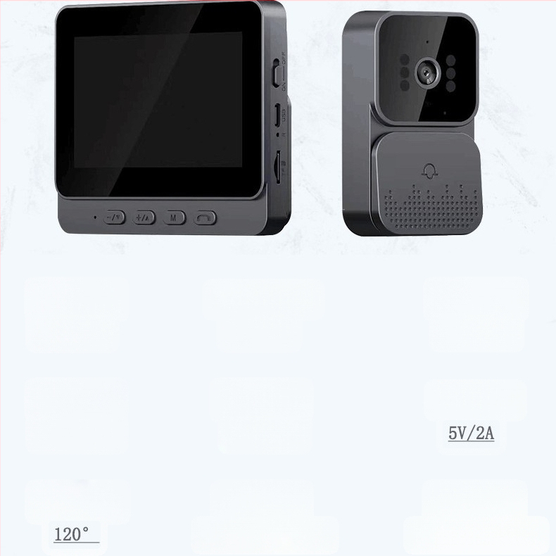 M10 bezvadu video durvju zvans ar 4,3 collu displeju, viedā divvirzienu domofona sistēma, video novērošana, pārrobežu izvēle