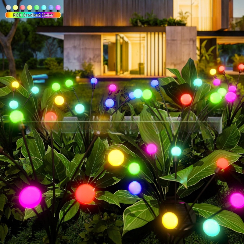 Päikeseenergial töötav jaanimardika õueala dekoratiivne valgus meduuside atmosfäärivalgusti pühadekiik maapistikuga aiavalgusti