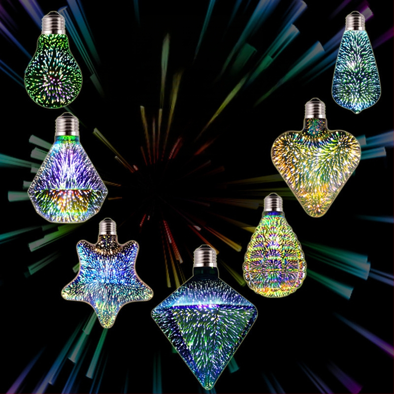 Terav lame puur A60LED3D ilutulestikuvalgus G125G95G80 Dragon Ball mulliga ST64 LED restorani stseeni kaunistuslambipirn