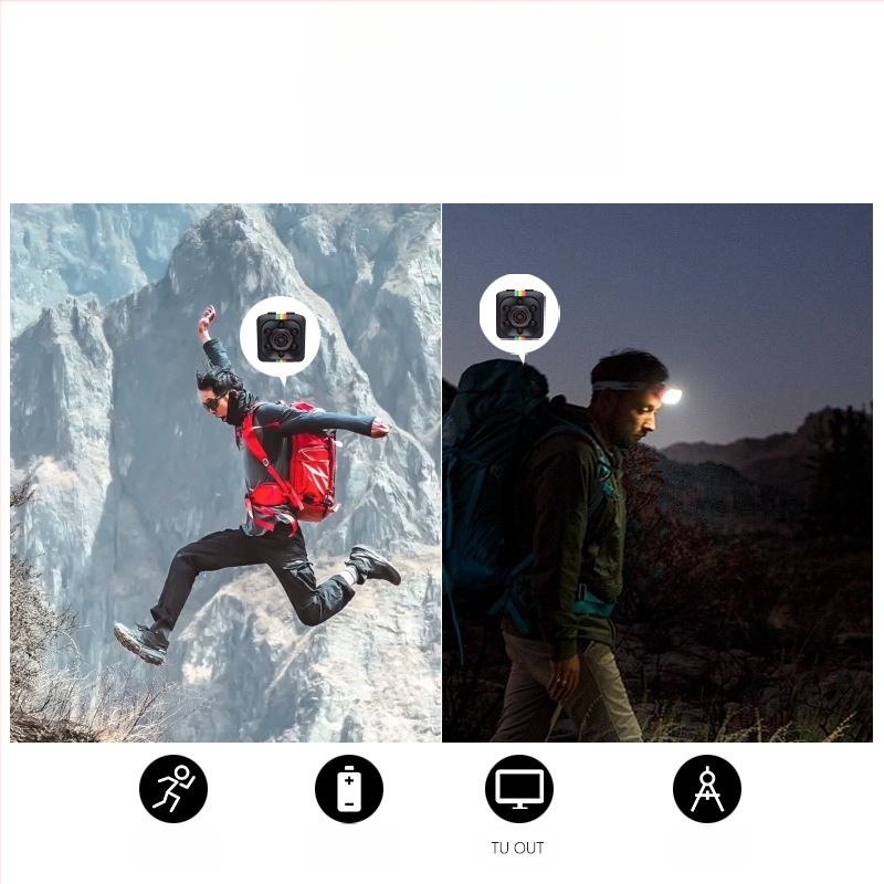 Lennunduskaamera HD 1080P infrapuna öise nägemisega spordikaamera Kodu Sq11 DV Laste pöidlaga väike kaamera