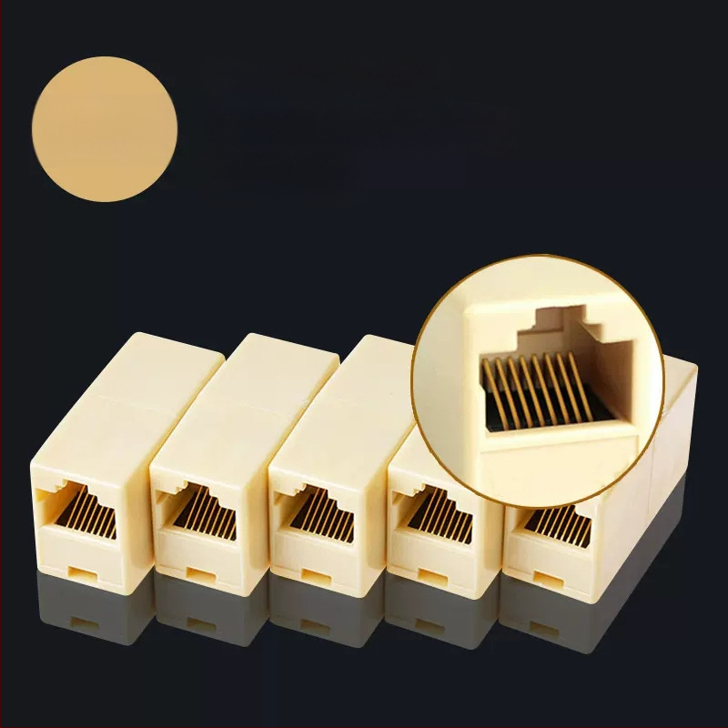 Конектор за мрежов кабел, адаптер за телефонна линия, удължител, докинг конектор, RJ45 Gigabit мрежов трипътен конектор, директен