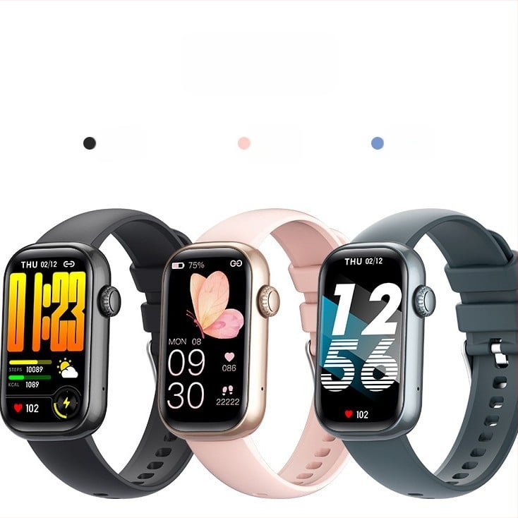 Határokon átnyúló új QS50 intelligens hívókarkötő 1,47 hüvelykes pulzusszámmal, vérnyomással és zeneszámokkal szabályozható lépésekben