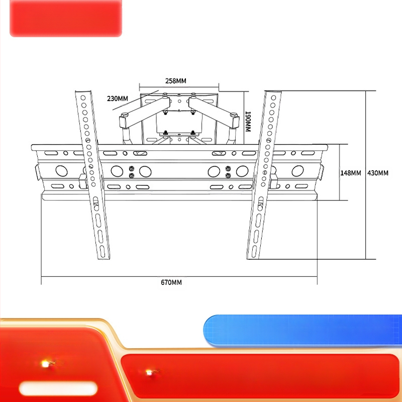 Suport de afișare LCD TV telescopic cuier de perete de uz casnic 32-80 inch ecran rotativ balansoar cuier