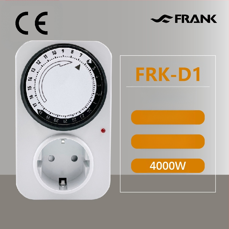 Pārrobežu Eiropas standarta laika kontaktligzda 24 stundu cikla mehāniskais taimeris Automātiskais izslēgšanās laika vadības slēdzis