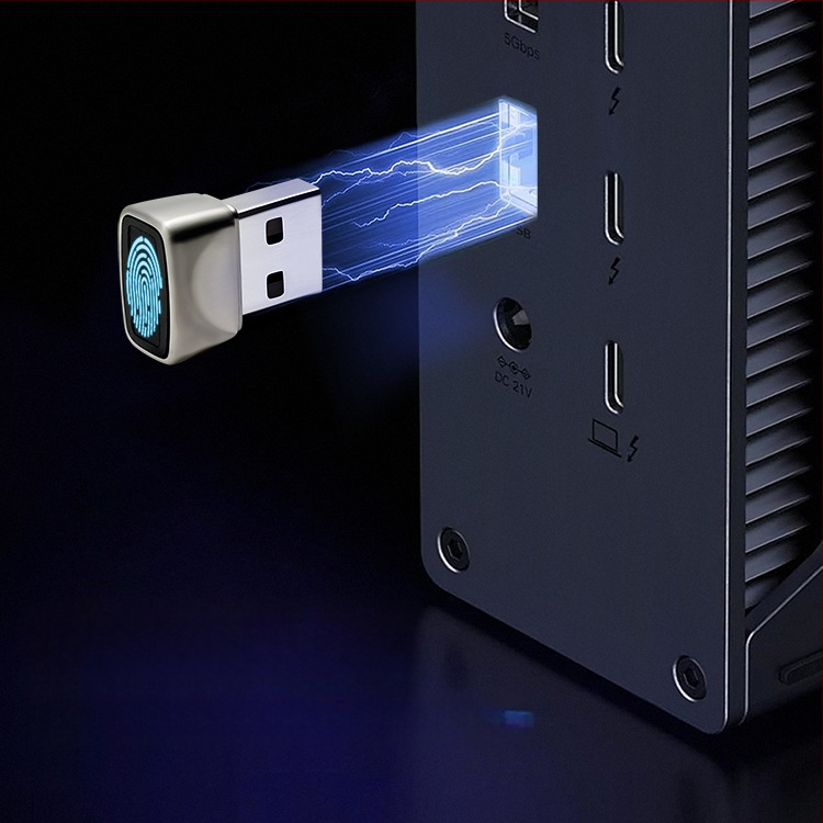 USB pirštų atspaudų prisijungimo įrenginio tvarkyklės neturintis „Plug and Play“ metalinis nešiojamojo kompiuterio stacionaraus kompiuterio pirštų atspaudų atpažinimo įrenginys