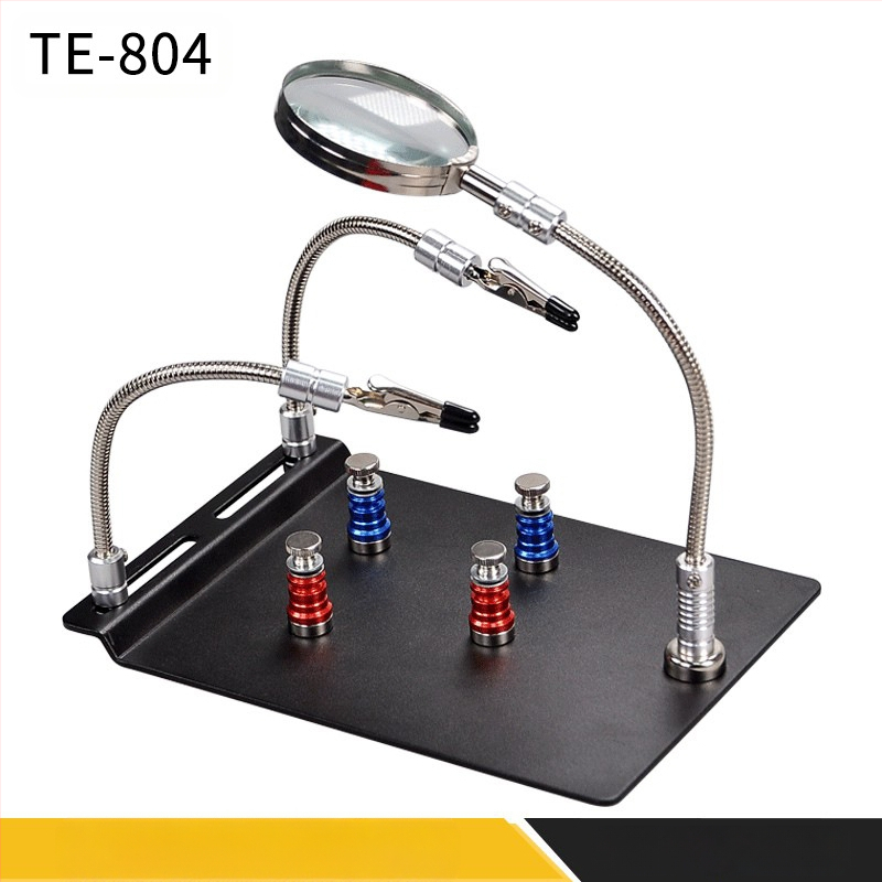 Didinamojo stiklo įrankių stalas su apšvietimu, Aparatūros įrankiai, Mobiliojo telefono pagrindinė plokštė, Skaitmeninės įrangos remontas, Pagalbinis spaustukas su LED