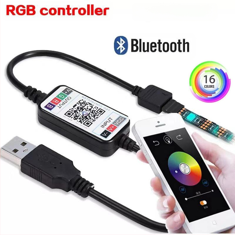 Išmanioji LED juostelė „Bluetooth“ programėlės valdymas 5050RGB TV fonas USB spalvinga dekoratyvinė LED juostelė, tinkanti