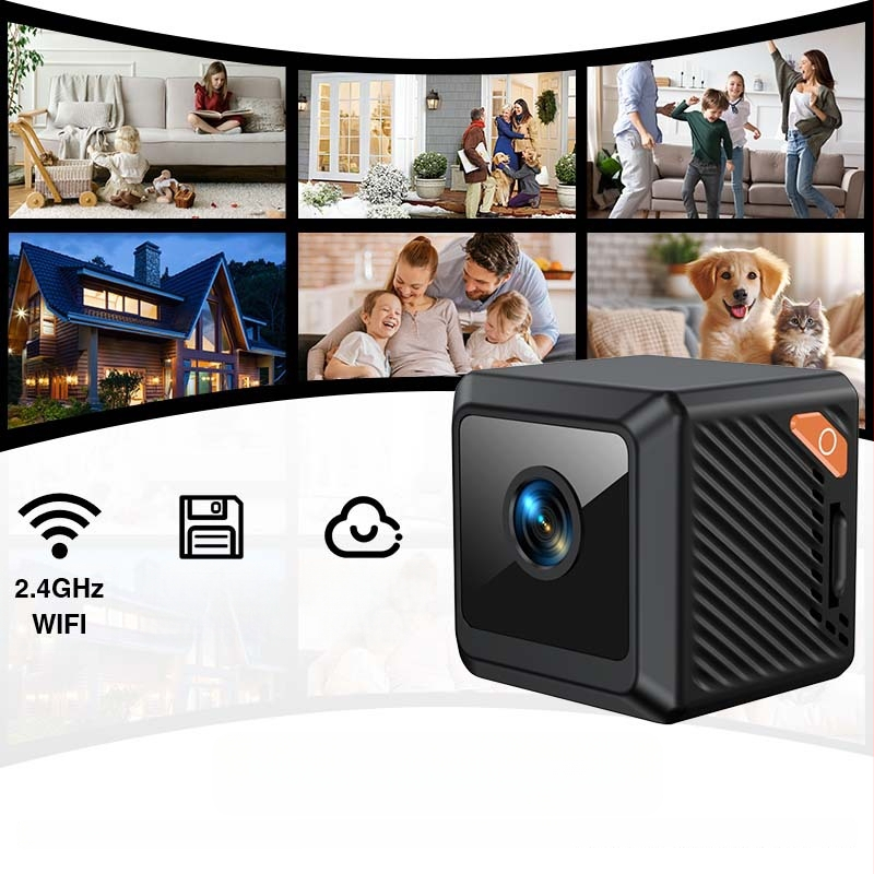 W02 Pārrobežu jauna kamera HD 1080P drošība 140° novērošanas kamera Mājas bezvadu kamera