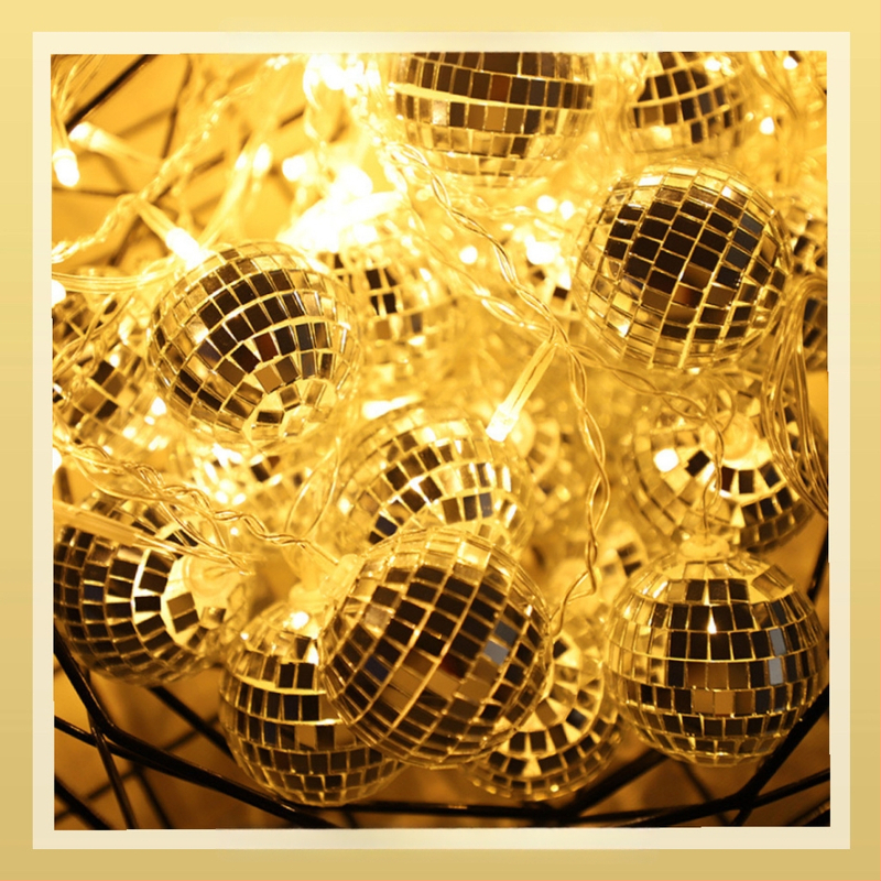 LED-peegliga pallivalgustid, ketivalgustid, kevadfestivali pühade atmosfäär, uusaasta dekoratiivvalgustid, uued välgupallivalgustid, ketivalgustid