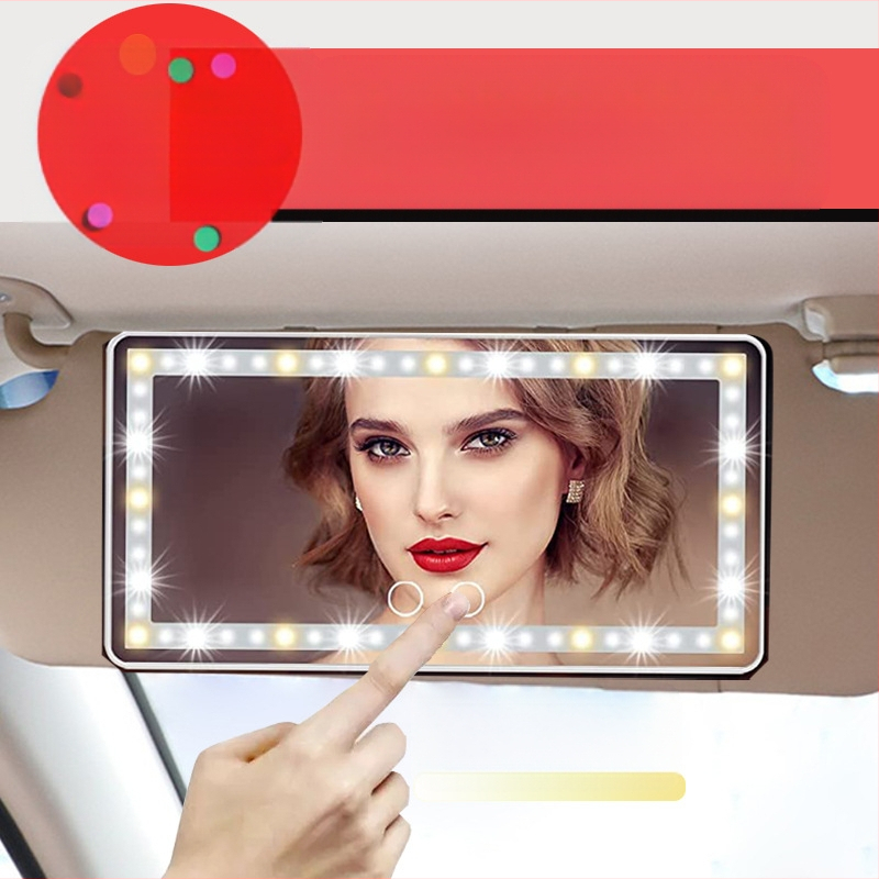LED automašīnas grima spogulis saules aizsarga aizpildīšanas gaismas spogulis viedais gaismas automašīnas piederumi skaistumkopšanas grima spogulis pārrobežu ārējā tirdzniecība