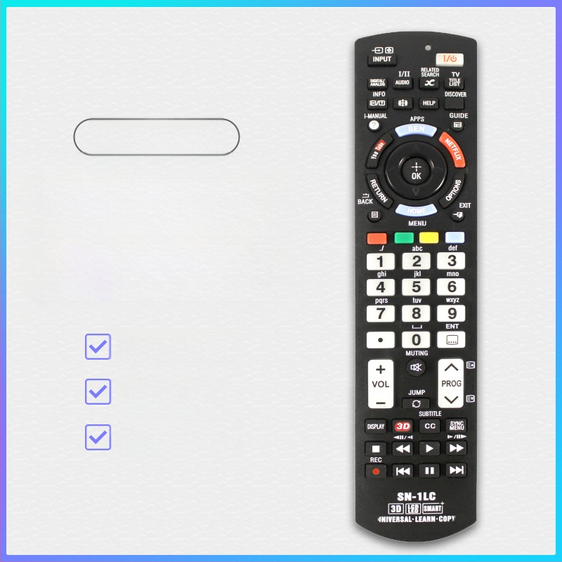 SN-1Lc sobib Sony Sony multifunktsionaalse teleri kaugjuhtimispuldiga SN-1Lc infrapunakaugjuhtimispult Sony jaoks