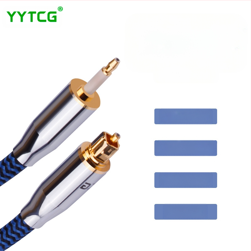 Palaviku optilise kiu heliliin ruudukujulise suu ja ümara suu vahel, 3,5 mm SPDIF digitaalsignaaliliini mängija projektori liin