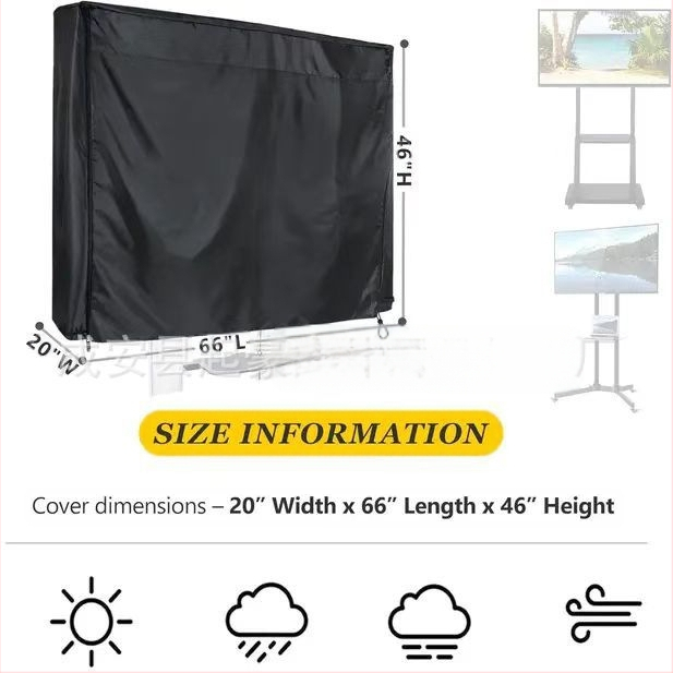 Pārrobežu ražotāju pārvietojams TV pārsegs TV pārsegs iekštelpu un āra vertikāls TV putekļu pārsegs Oksfordas audums