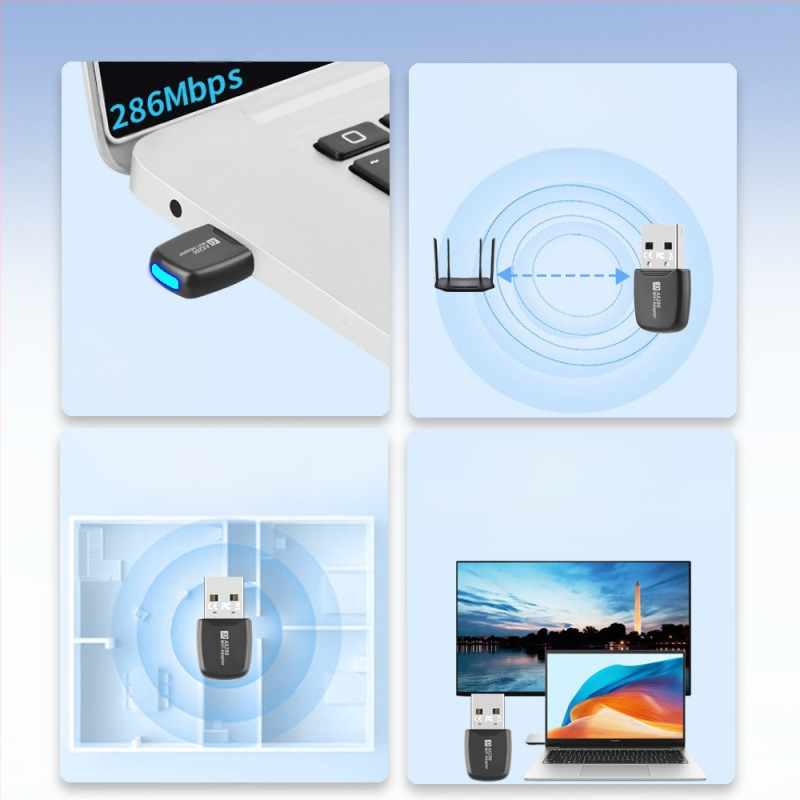 Wifi6 vezeték nélküli hálózati kártya illesztőprogram nélkül 286M asztali laptop USB vezeték nélküli WiFi vevő AP adó