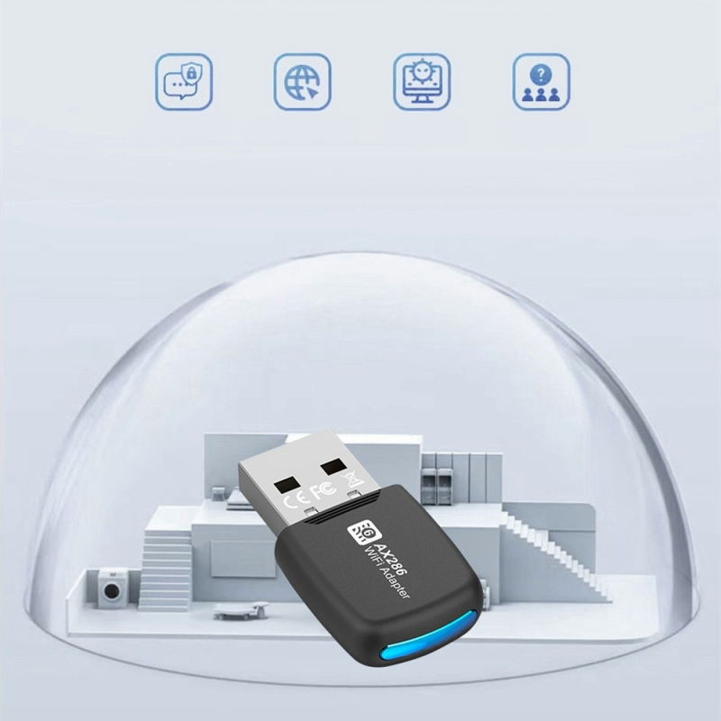 Wifi6 vezeték nélküli hálózati kártya illesztőprogram nélkül 286M asztali laptop USB vezeték nélküli WiFi vevő AP adó