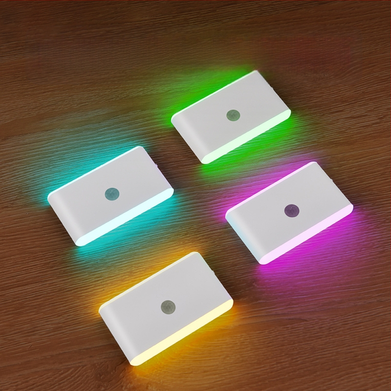 Új RGB indukciós lámpa emberi test indukciós lámpa intelligens töltés infravörös színes mágneses LED éjszakai fény lábfény