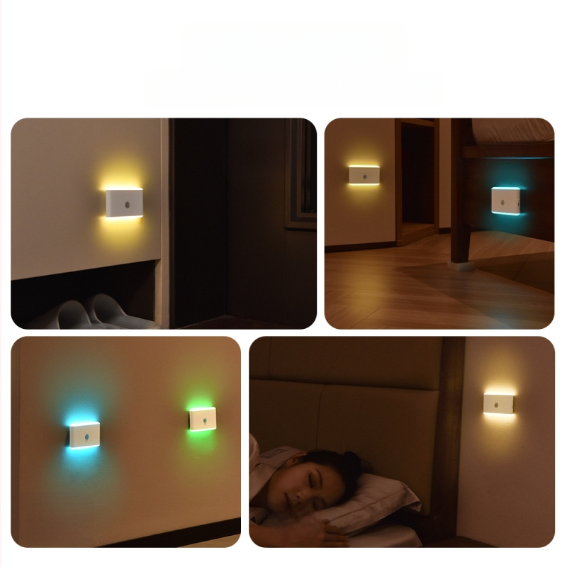 Új RGB indukciós lámpa emberi test indukciós lámpa intelligens töltés infravörös színes mágneses LED éjszakai fény lábfény