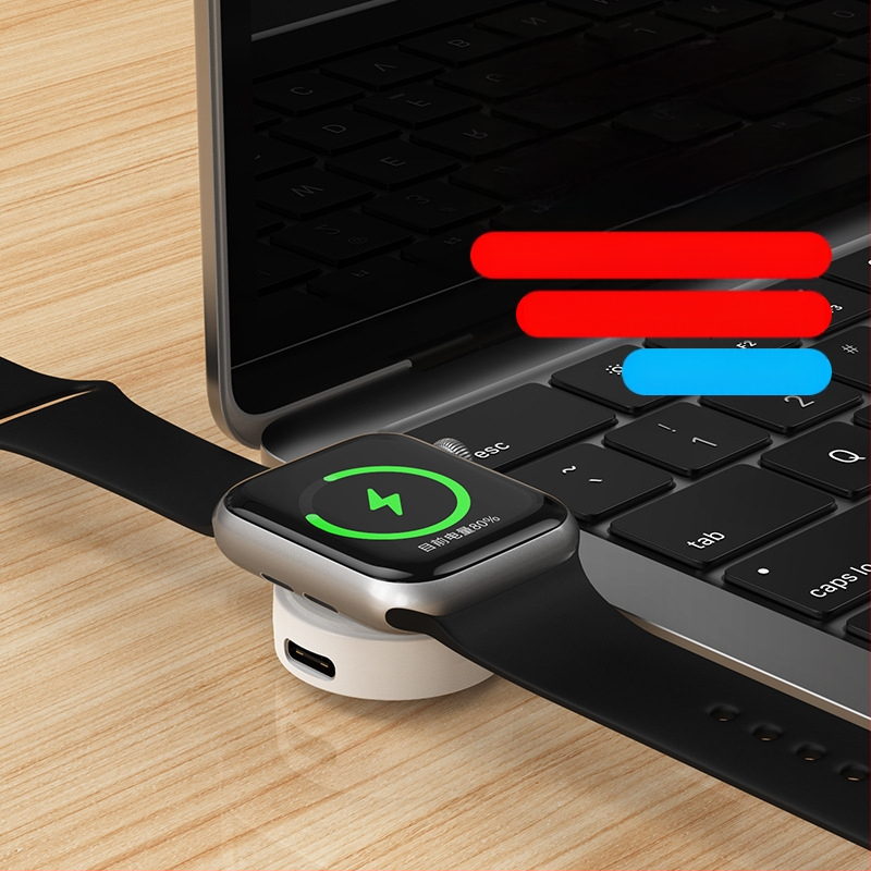 Tinka „Apple Watch iwatch45678“ kartos magnetiniam belaidžiam įkrovikliui „TYPC Watch“ belaidis įkroviklis X53