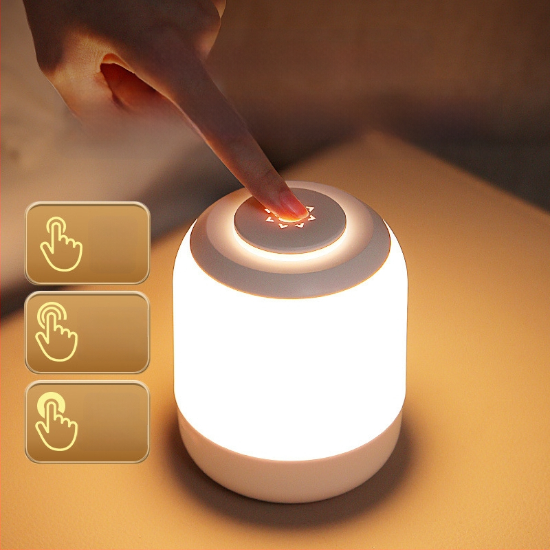 Éjjeli fény hálószoba alvás asztali lámpa éjjeli hálóterem gyerekek baba etetése szemvédő dugó újratölthető távirányító