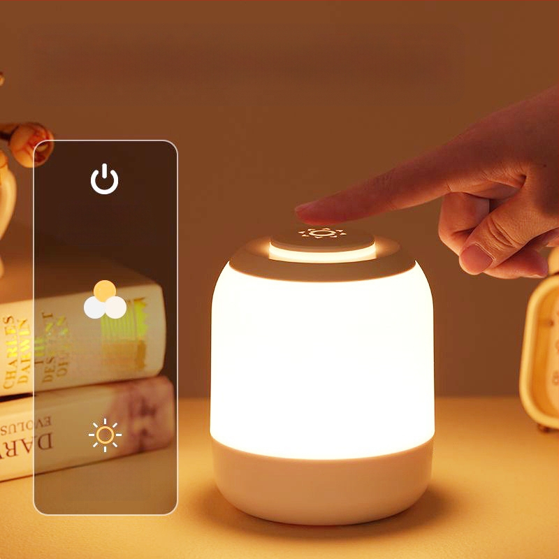 Éjjeli fény hálószoba alvás asztali lámpa éjjeli hálóterem gyerekek baba etetése szemvédő dugó újratölthető távirányító