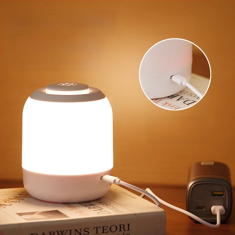 Éjjeli fény hálószoba alvás asztali lámpa éjjeli hálóterem gyerekek baba etetése szemvédő dugó újratölthető távirányító
