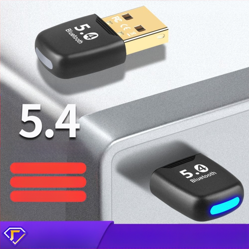 Jauns Bluetooth adapteris 5.4 bez draivera galddatoram, klēpjdatoram, USB Bluetooth uztvērējam, raidītājam, austiņām un skaļrunim