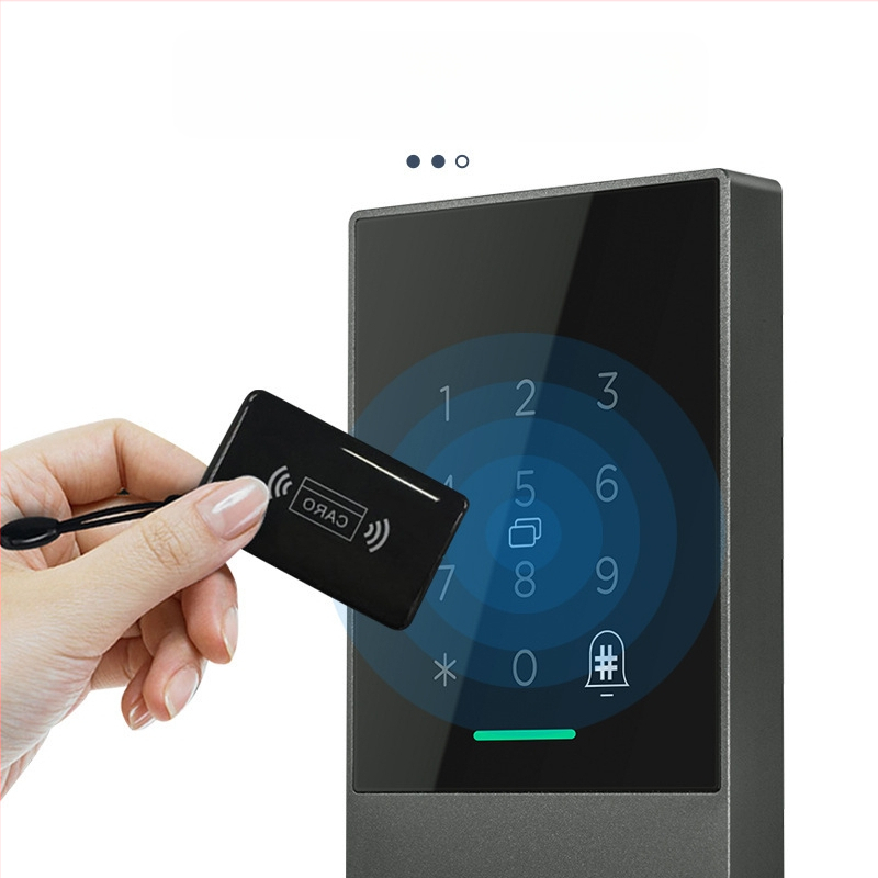 „TTLOCK“ „Bluetooth“ durų prieigos kontrolė su 12 V maitinimo šaltiniu, pirštų atspaudų, slaptažodžio ir kortelės programėlės atrakinimas elektriniu varžtų užraktu.