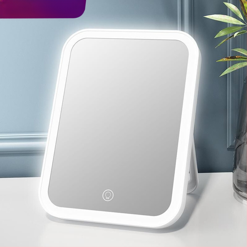 Led sminktükör asztali asztali sminktükör női összecsukható népszerű diákkollégiumi szépségtükör fénnyel kitöltő fénnyel
