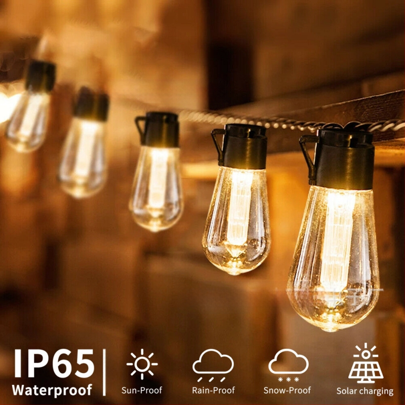 „Amazon“ karštas išpardavimas saulės vandens lašų lemputės šviesos girlianda lauko kiemui tarpvalstybinis karštas išpardavimas