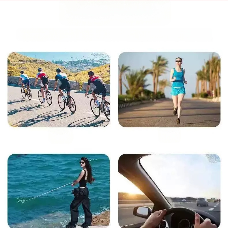 Piiriülene uus nutikas WiFi välistingimustes kasutatava spordikaardi jalgrattasõiduprillide kaamera reaalajas salvestamine suure mahutavusega aku