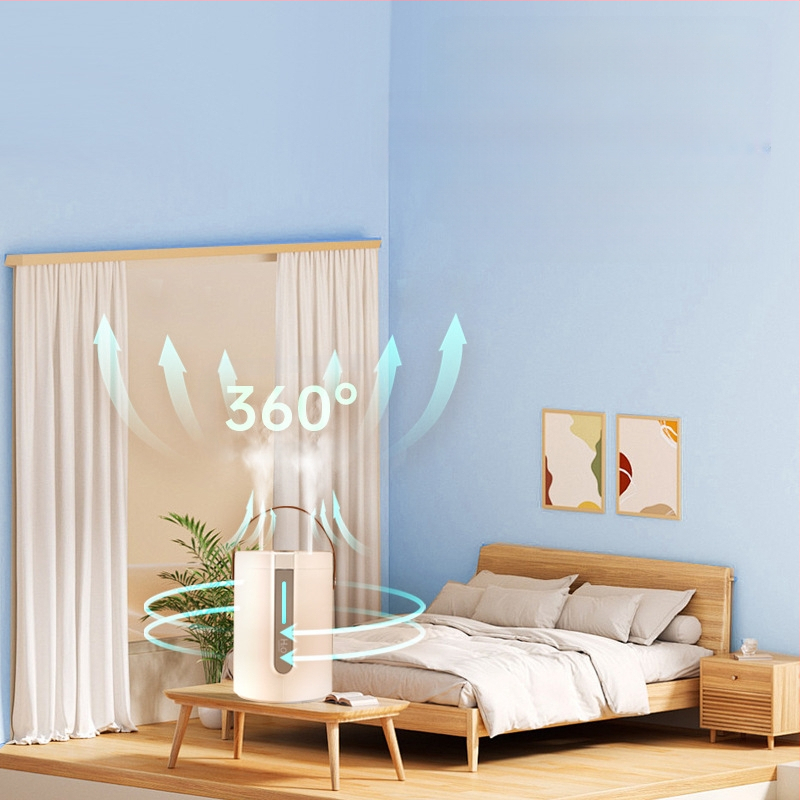 Párásító hálószobába, kis asztali párásító, háztartási, nagy permetezésű, nagy kapacitású, csendes hálószobai légpárásító