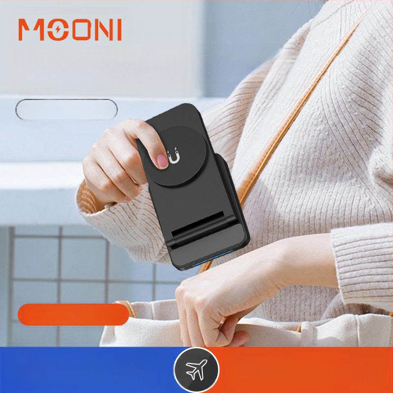 Sobib Apple`i juhtmevaba laadijale, kolm-ühes magnetilise imemisega, kokkupandav kaasaskantav kiirlaadimisega mobiiltelefoni peakomplekti kella juhtmevaba laadimine