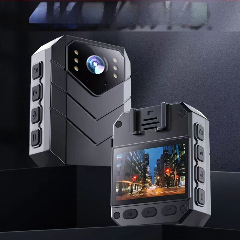 Tiesībaizsardzības iestāžu ierakstītājs uz vietas 4K HD krūšu valkāšanai, daudzfunkcionāls izturības bezvadu ūdensizturīgs muguras klipša kameras patruļai