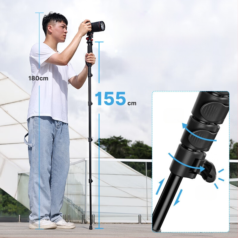 Ukrainezi Excellent Basket Tb12 1,5 m trigera monopods (bez panoramēšanas/noliekšanas) fotografēšanas alumīnijs