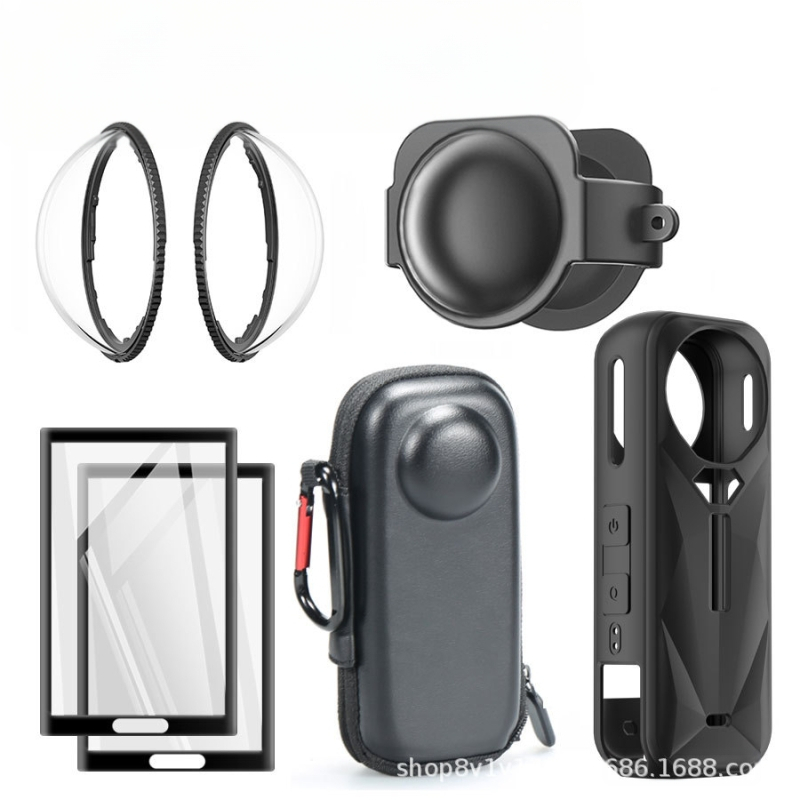 „Yingshi insta360 X5“ silikoninis apsauginis dėklas, apsauginis veidrodinis laikymo krepšys, grūdinta plėvelė, tarpvalstybinis „Amazon AliExpress“