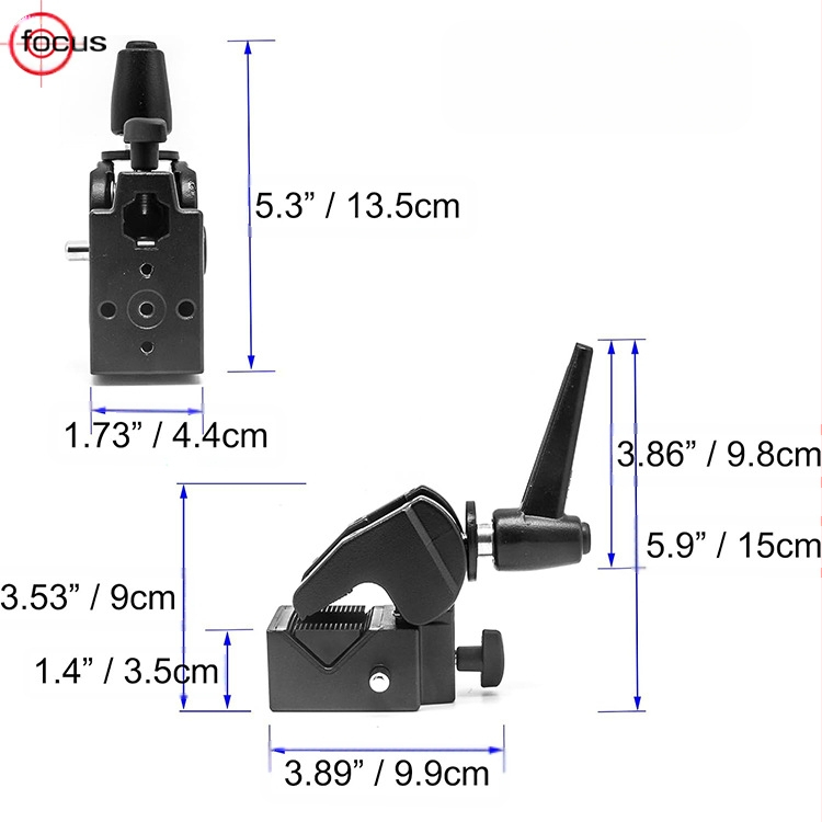 Focus fotovarustuse lisatarvikud kaamera kinnitusklamber pan-tilt universaalne klamber C-tüüpi lauaklamber hawkmouth U-tüüpi võimas klamber