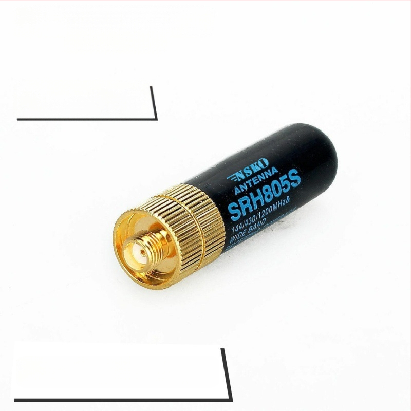 Suure võimendusega universaalne naissoost raadiosaatja UV kahe segmendiga lühike antenn SRH-805S pöidlaantenn 4,5 cm kuul