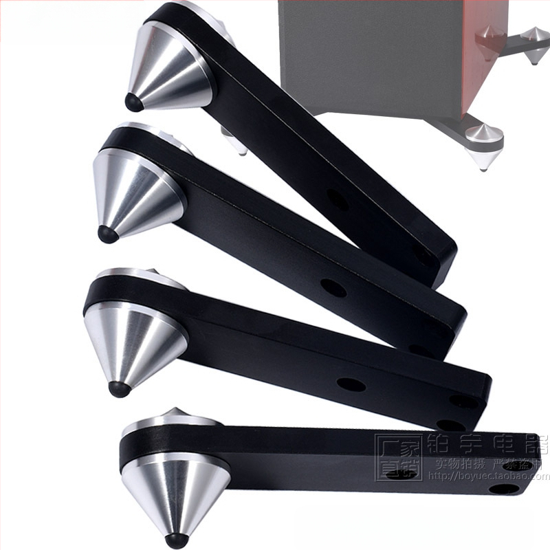 Kombineeritud kõlarijalad, Fever kõlari põrutust neelavad jalad, libisemisvastased, norskamisvastased, täisalumiiniumist audio statiivijalad