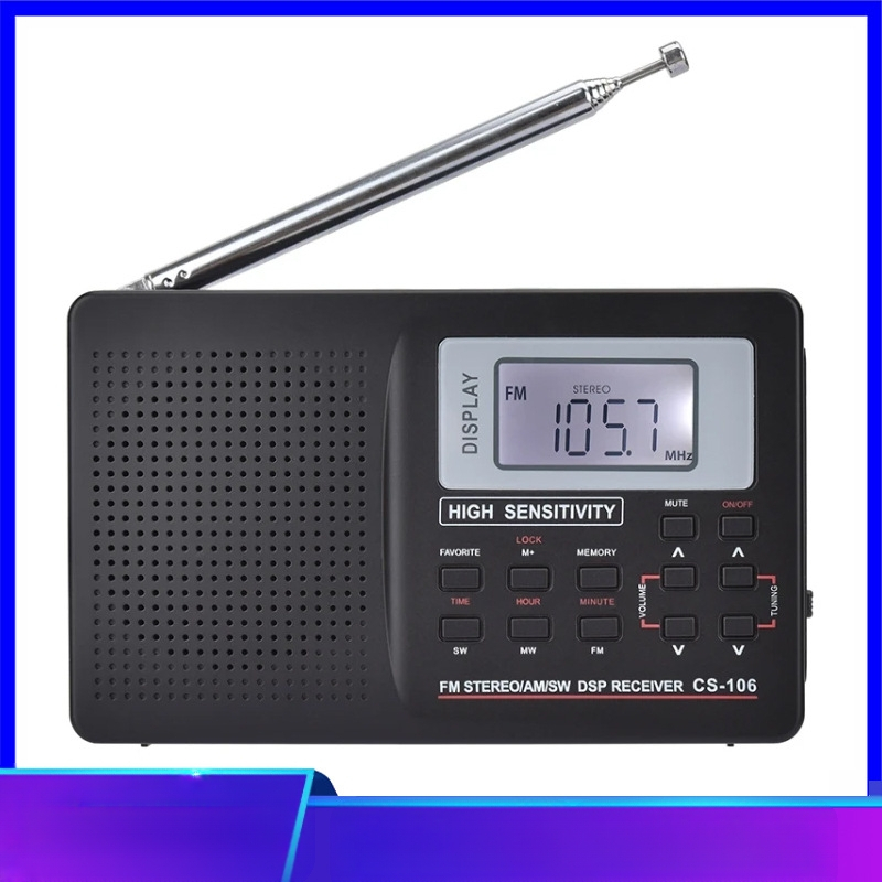 Mitme sagedusalaga raadio kaasaskantav digitaalne ekraaniga raadio eakatele väliskaubanduse tarnete tootja otsetarne