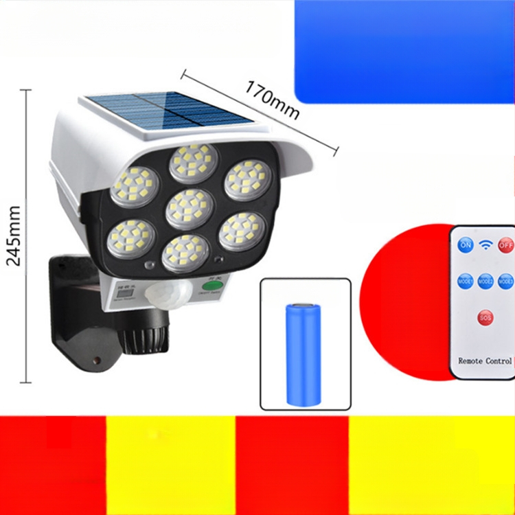 Piiriülene kaugjuhtimispult päikeseenergia simulatsiooni jälgimislamp induktsioontänavalamp seinalamp aialamp LED võltskaamera vargusvastane lamp