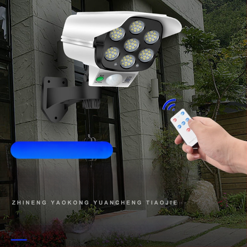 Piiriülene kaugjuhtimispult päikeseenergia simulatsiooni jälgimislamp induktsioontänavalamp seinalamp aialamp LED võltskaamera vargusvastane lamp