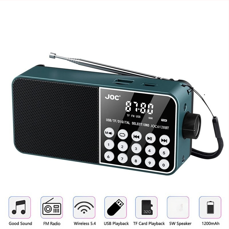 Kaasaskantav FM Bluetooth-raadio LED-digiekraaniga, toetab TF-kaarti, MP3-mängijat, USB/TF-i