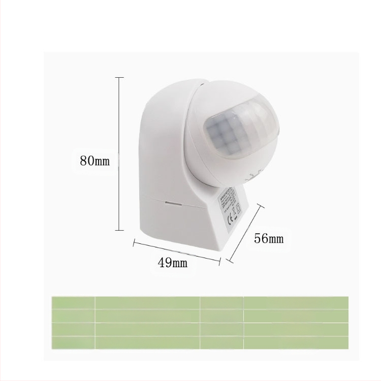 Cilvēka ķermeņa infrasarkanais sensors ar tālvadības sienas tipa ūdensizturīgu āra indukcijas slēdzi, LED gaismas indukcijas detektors, PIR