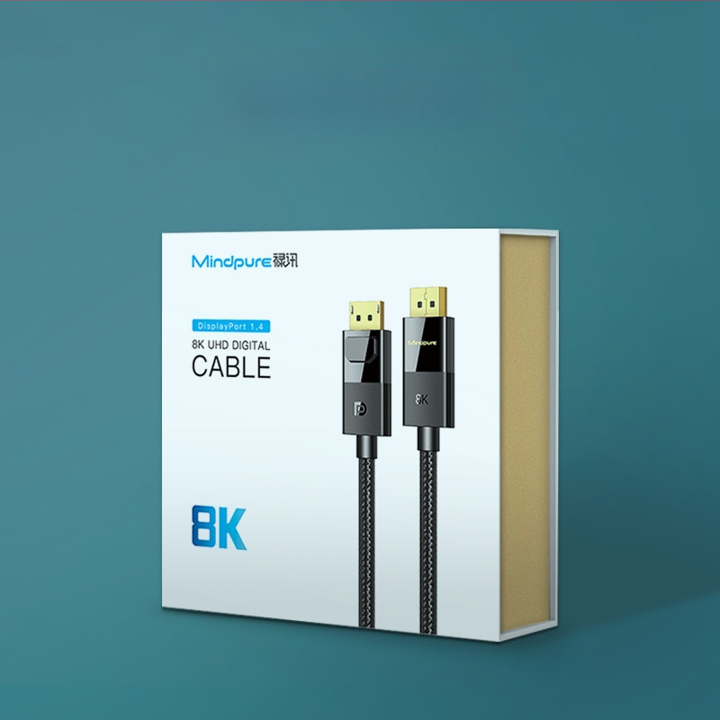 Tehase otsetarne 8K kõrglahutusega DP-kaabli versioon 1.4 mänguarvuti monitori ühenduskaabel DP-isas-isas ühenduskaabel