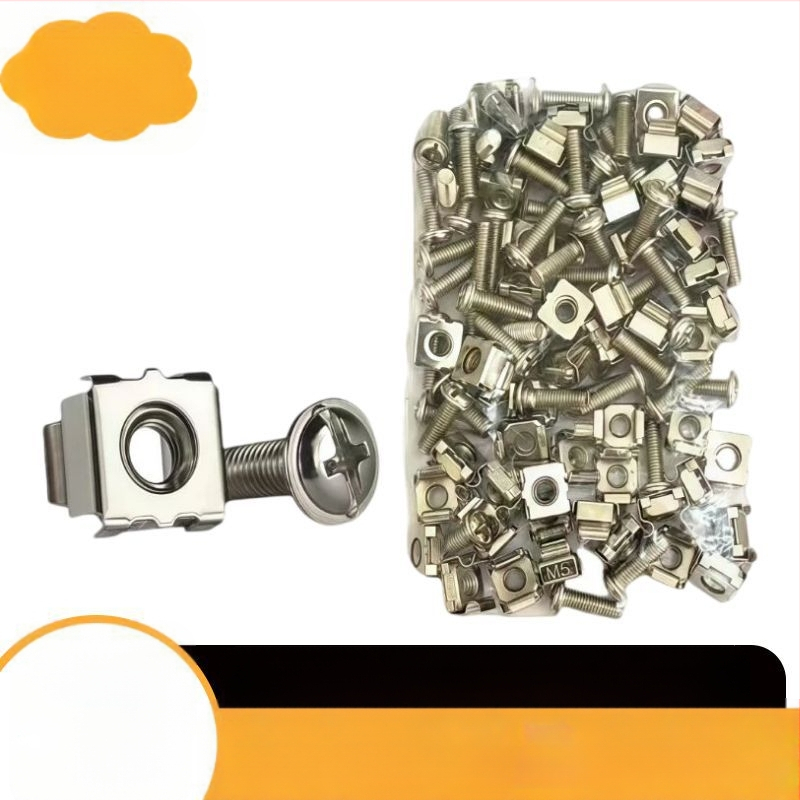 M5M6 korpuso specialus kryžiažodis Universal Square kortelės sagties veržlė laidų kabelių valdymas stelažas serverio keitiklis varžtas