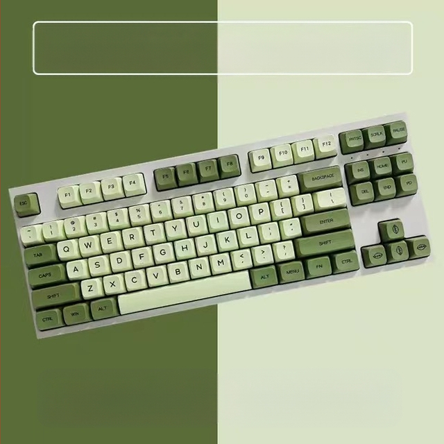 Matcha Xda profiiliga Pbt-värvisublimatsiooniga klahvikatted korea, tai, jaapani ja vene keele jaoks, 123 klahvi, kotis